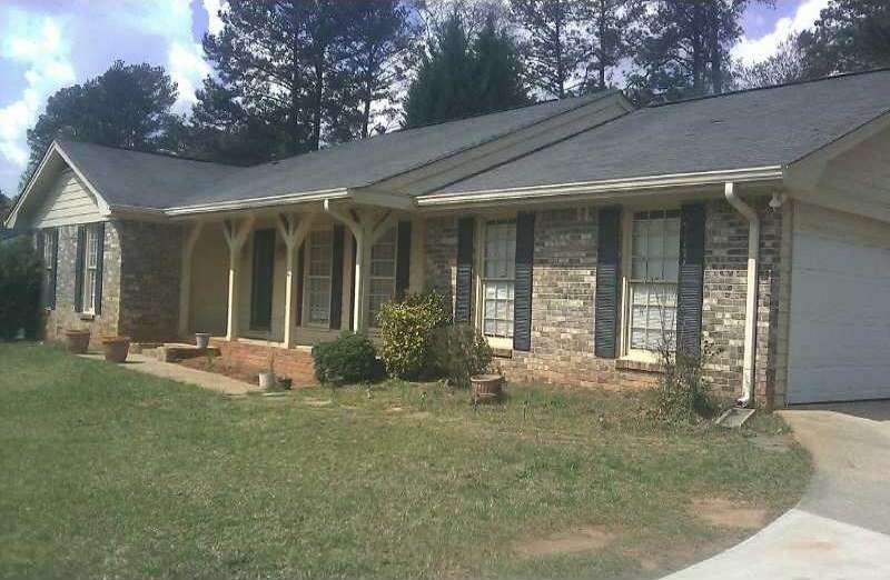 Exterior Front. nice 3-side brick ranch not inside