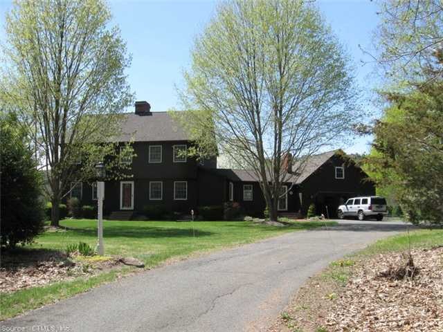 Exterior Front. The house sits well off the road u