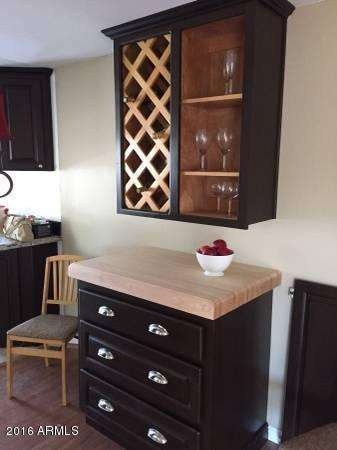 El Alba buffet and wine rack
