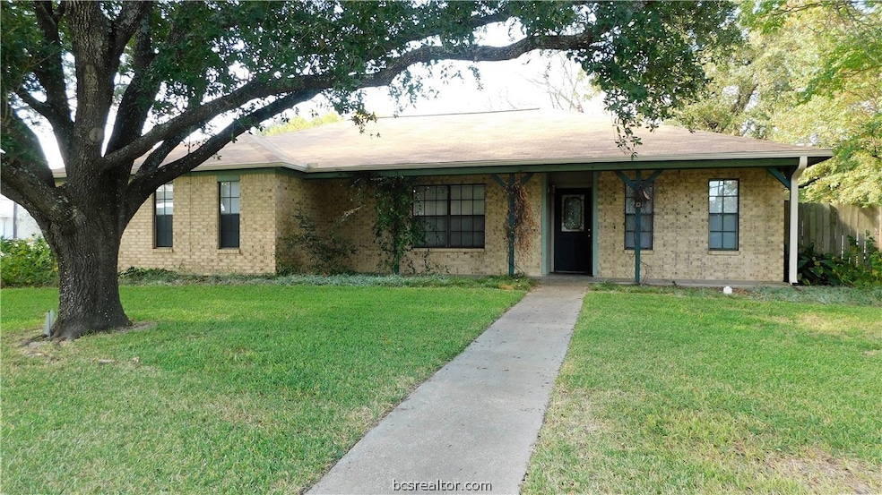 Brick-veneer home with new roof.