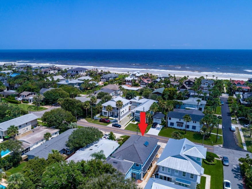aerial view of home 1 block to ocean