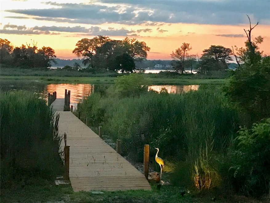Dock with a water view