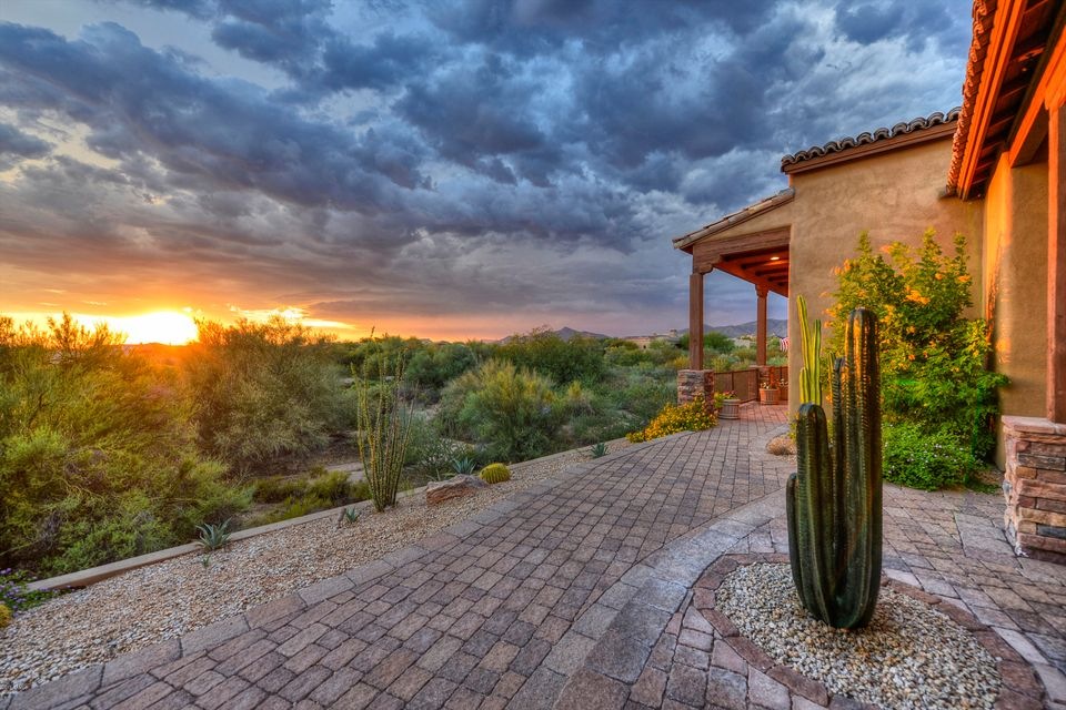 001 Front Patio View-Sunset