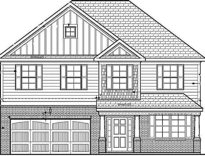 Exterior Front. Builder Rendering