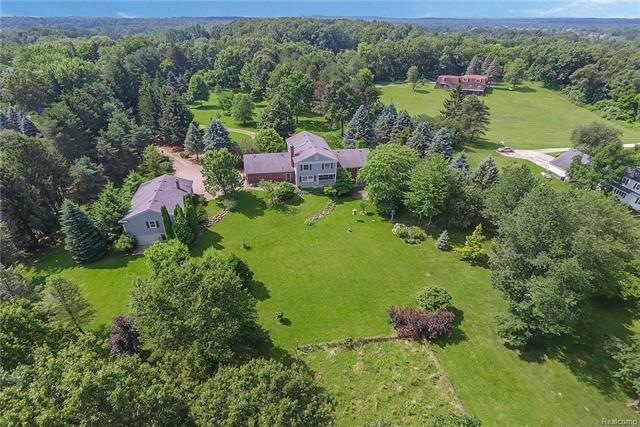 Aerial view of rear elevations