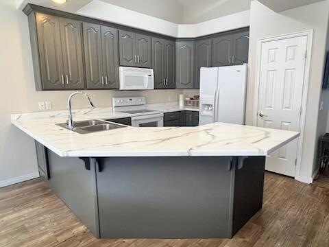 New painted cabinets and countertop