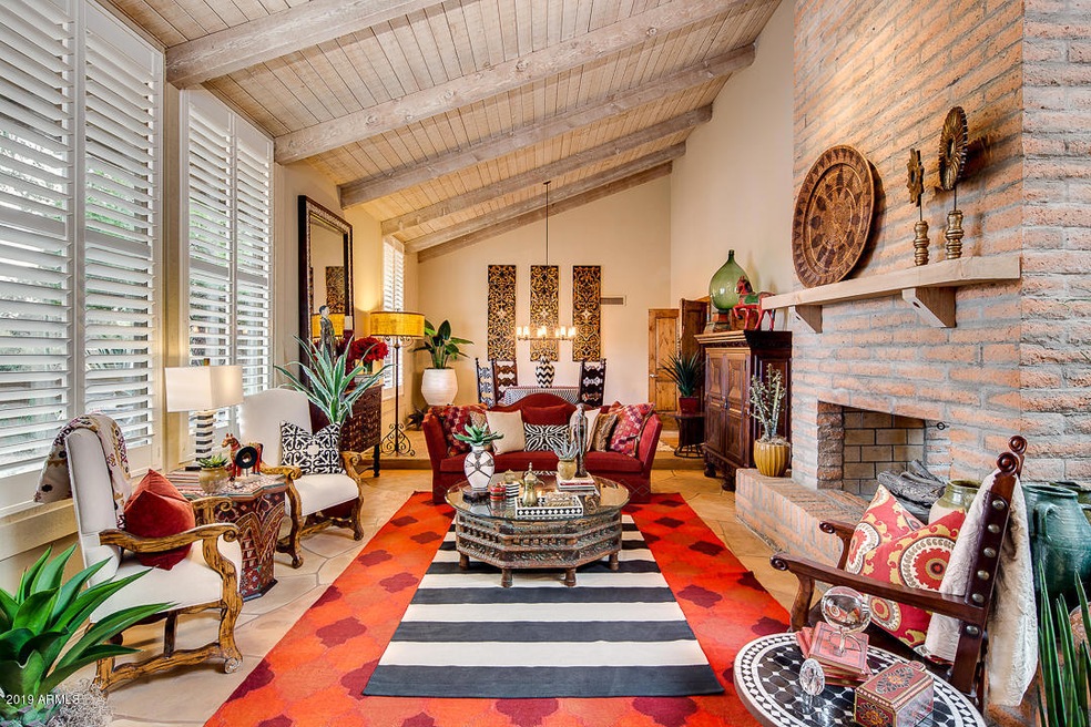 Vaulted living room