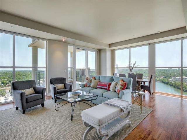 Living & dining room is open and bright equipped w