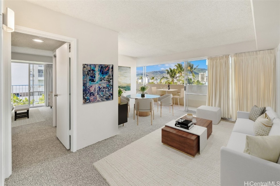 Bright open floor plan with nice views towards the