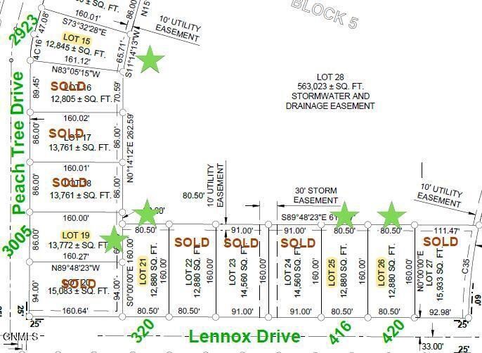 1-16-23 Peach Tree & Lennox Lots