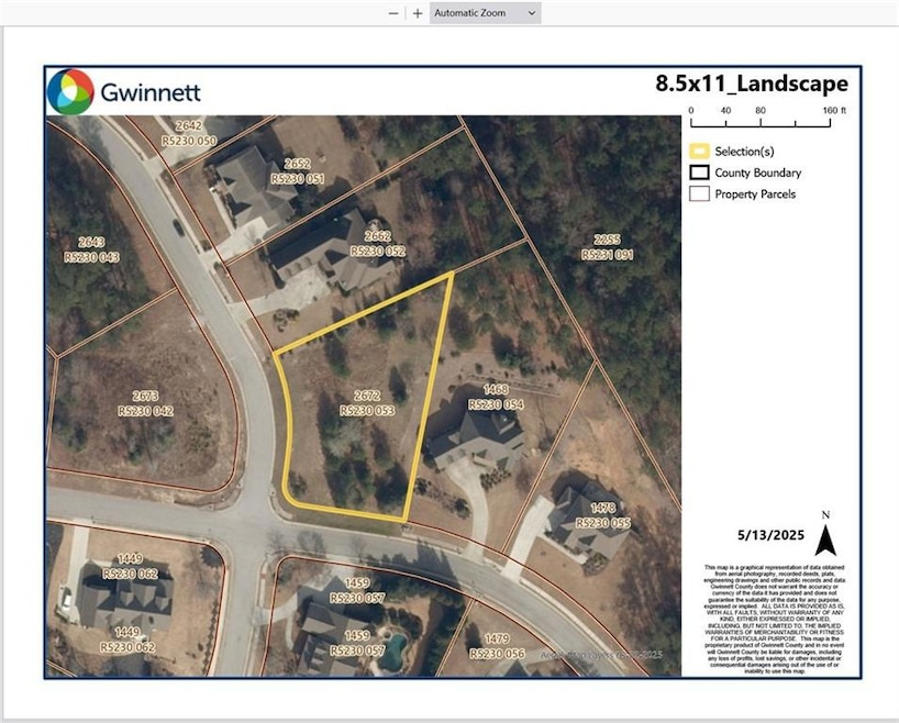 Aerial view of property's location with property p