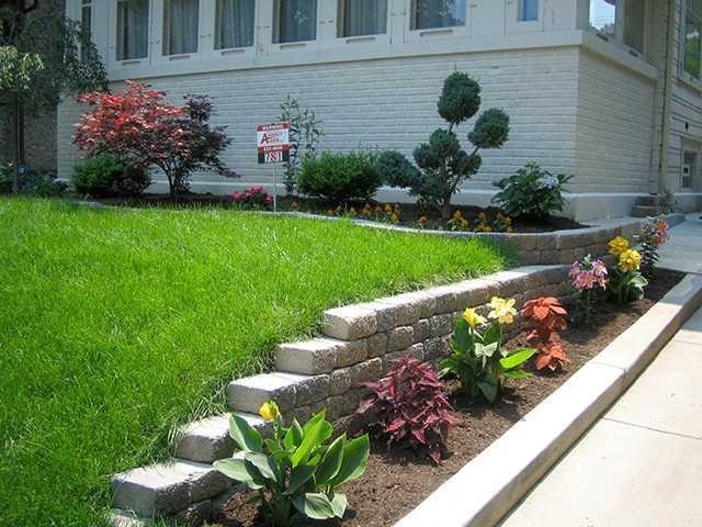 Exterior Front. The exterior landscaping project w