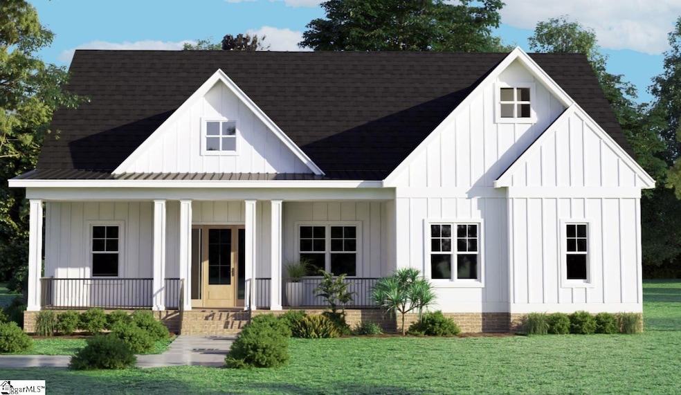 New Construction- Front view of home.