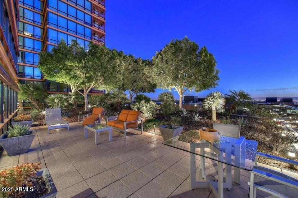 Virtual Evening View of Patio