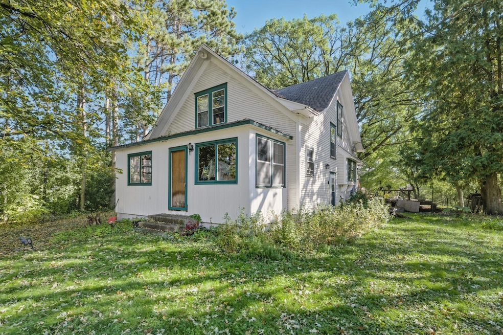 Home needs the charm brought back to life. Extensive rehab project or teardown. This is not a conforming home loan product. CASH or investment loan will be needed. Beautiful 10+ wooded acres.  Being sold 