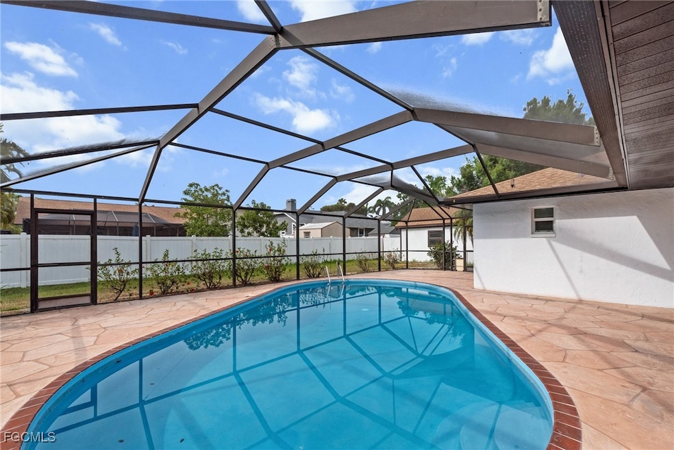 View of swimming pool featuring a patio and a lana