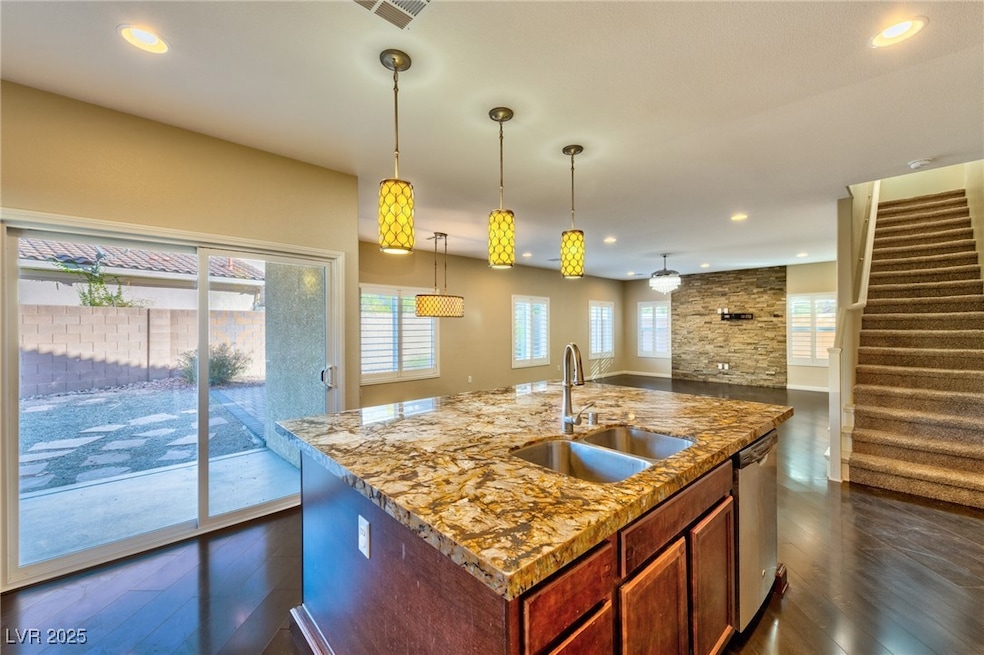 Kitchen with open floor plan, a healthy amount of