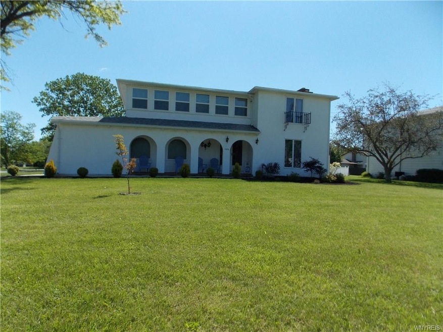 This Unique Lewiston home features outdoor covered