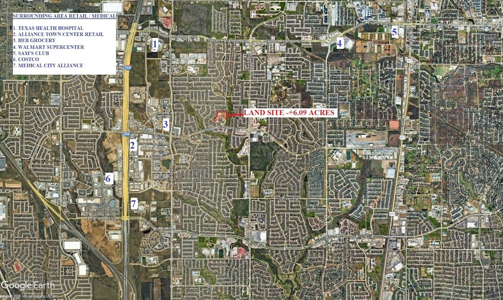 Aerial view of property's location