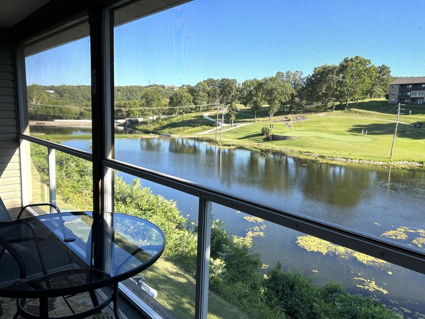 screened patio with view