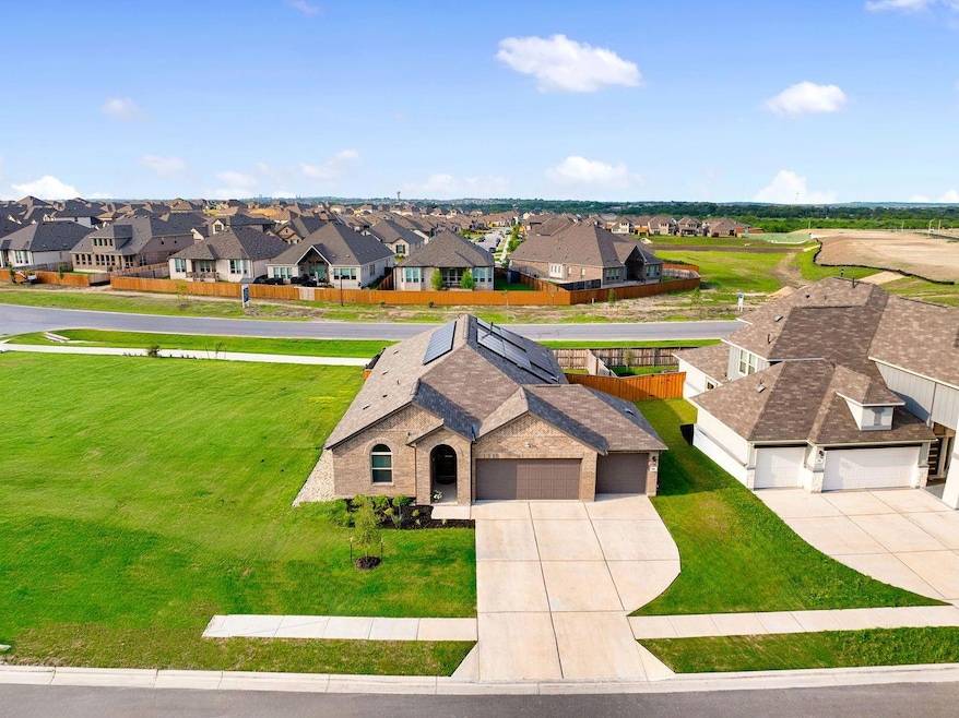 Aerial perspective of suburban area