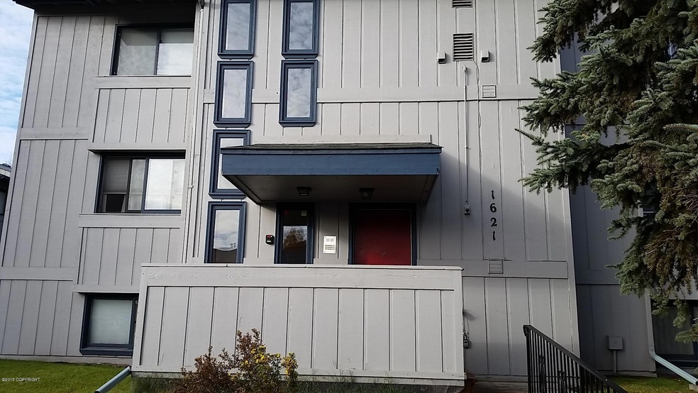 On Back Side of Bldg