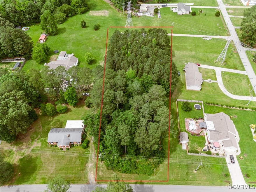 Aerial overview of property's location with proper