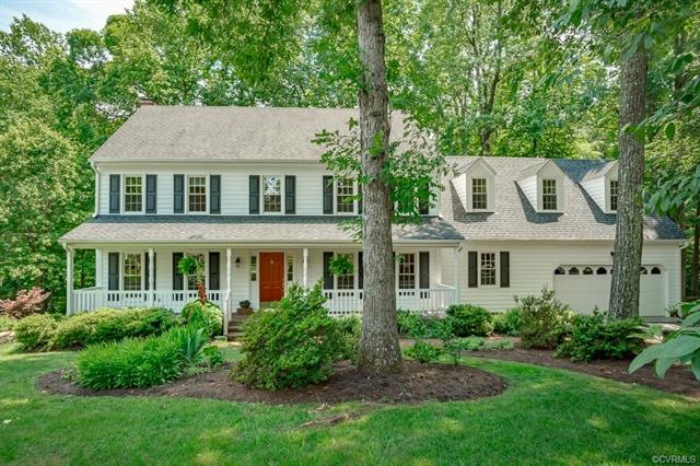 This home sits on an almost half acre private lot 