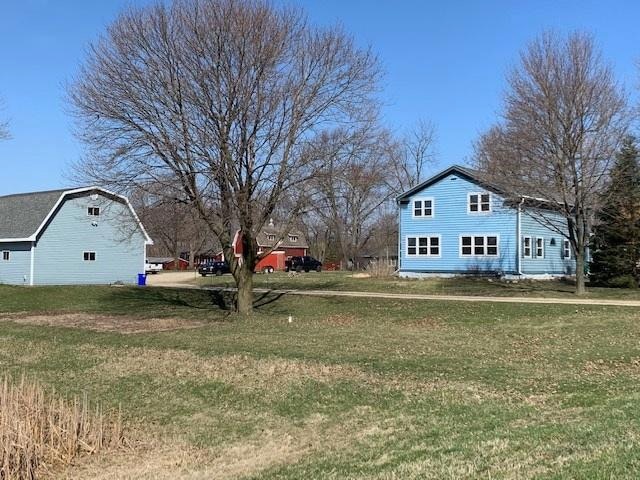 Side view of home & garage
