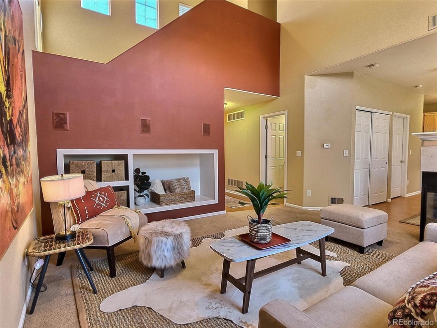 Gorgeous Living Room with vaulted ceilings and cle