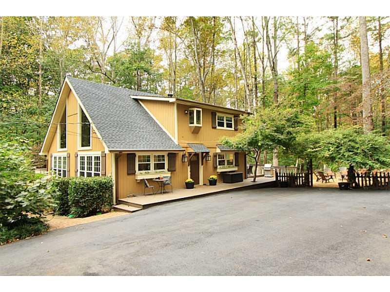 Exterior Front. European style home is loaded with