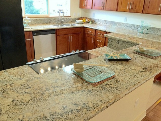 New wood cabs, granite, ceramic top stove, stainle