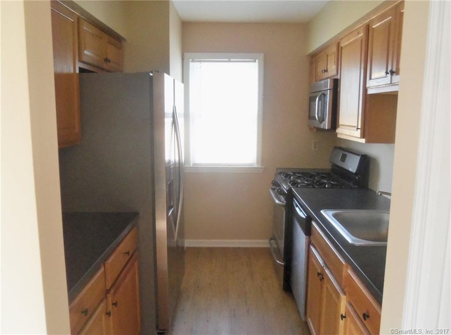 Remodeled Galley Kitchen with Stainless appliances