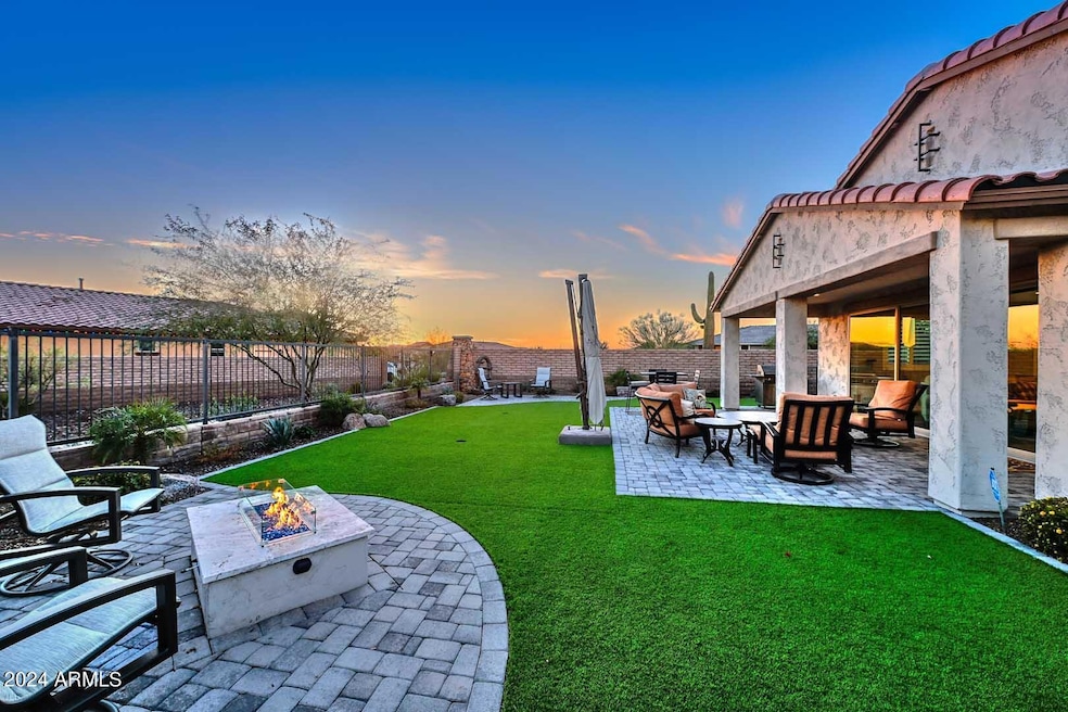 Backyard with Sunset