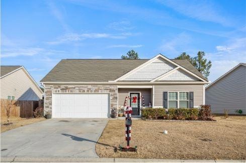 View of front facade with a garage