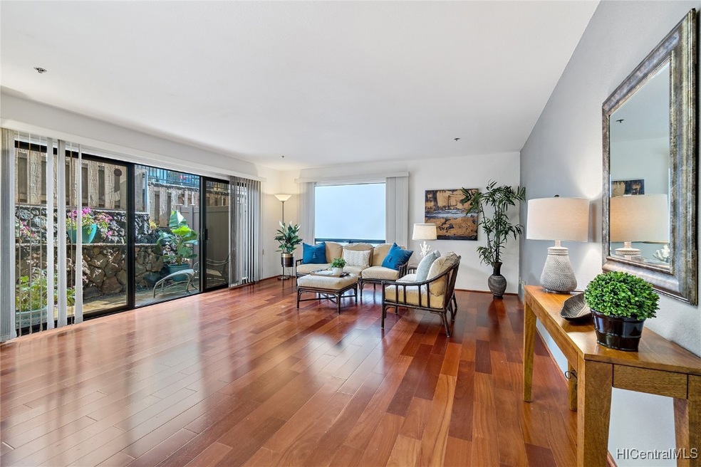 Spacious living area opens to the lanai
