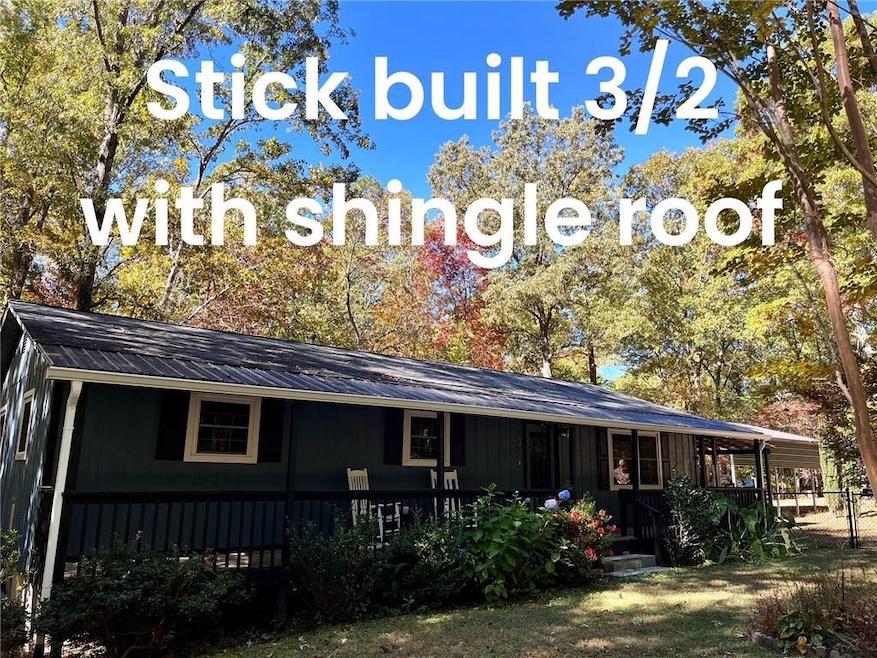 Front of structure with porch