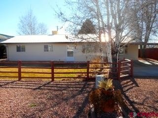 Front of home- split rail fence, maintenance free 