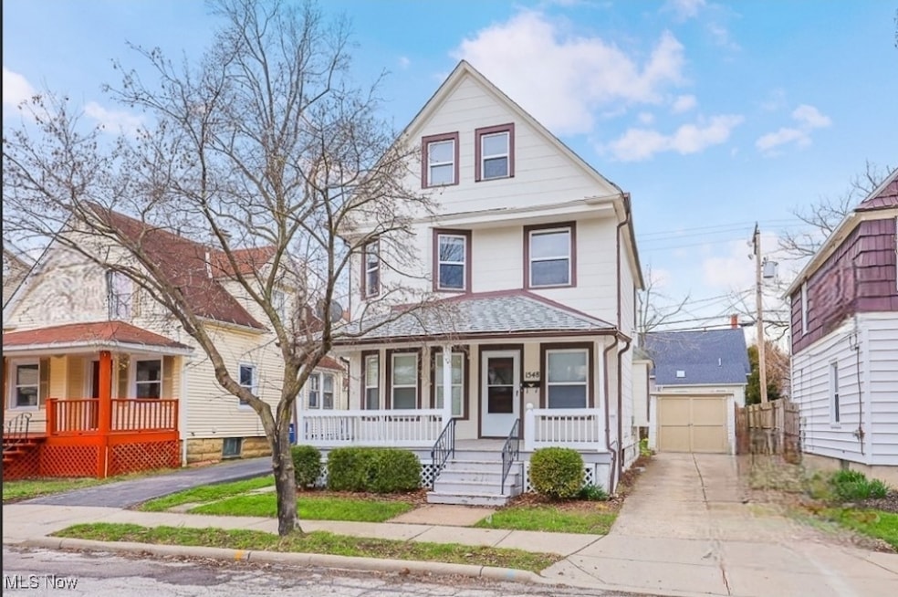 View of front of home with covered porch
