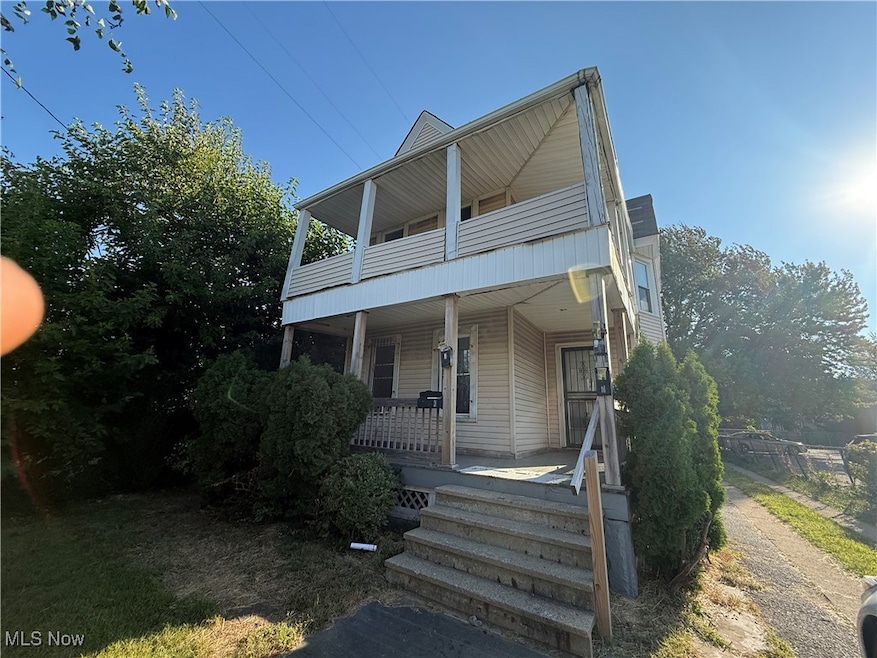 View of front of property with covered porch
