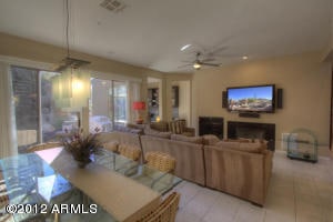 Comfortable family room and office