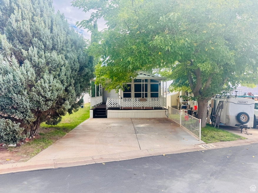 View of front of home with a deck