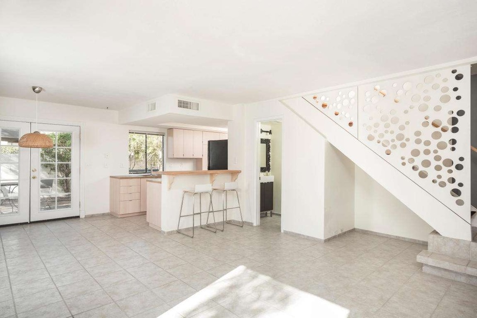 The main living space is bright & modern