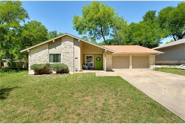 Lovely single story stone home.