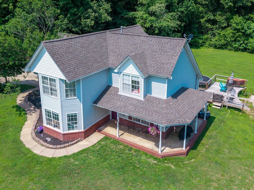 View from above of property