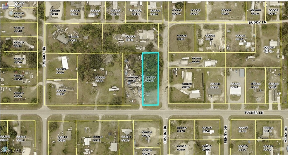 Map / location with property parcel outlined