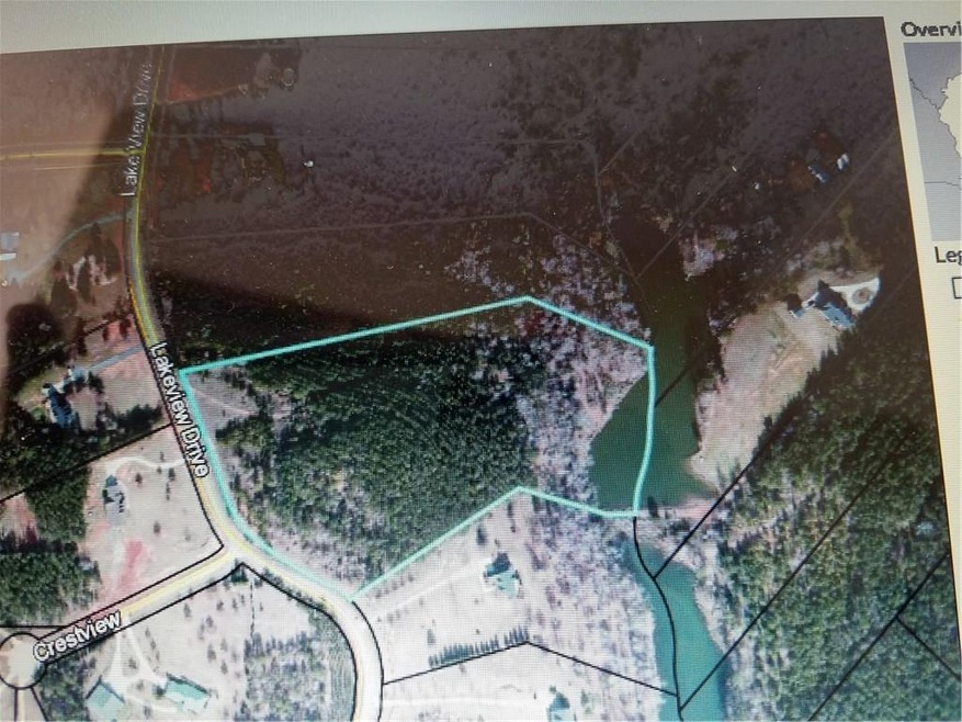Satellite showing outline of Lot 16 and Lot 17 wit