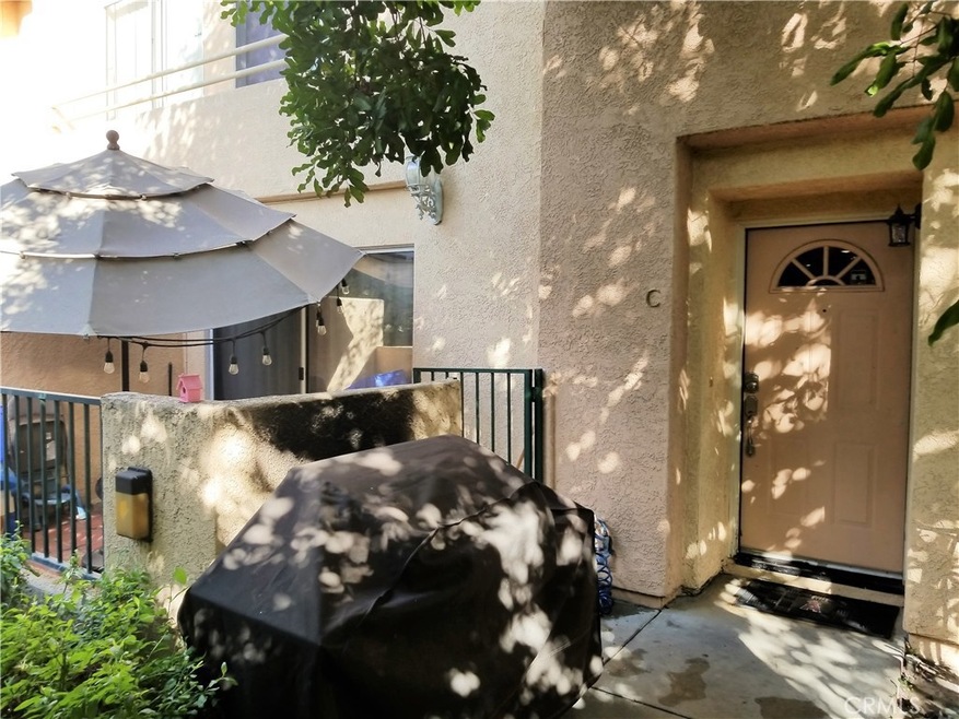 Entry with side patio