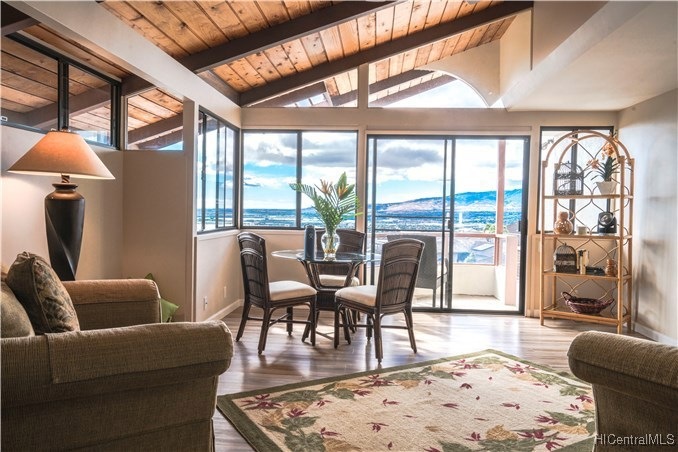 Family and dining area with awesome mountain and c