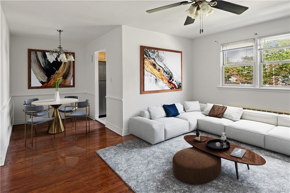 Living room and dining room